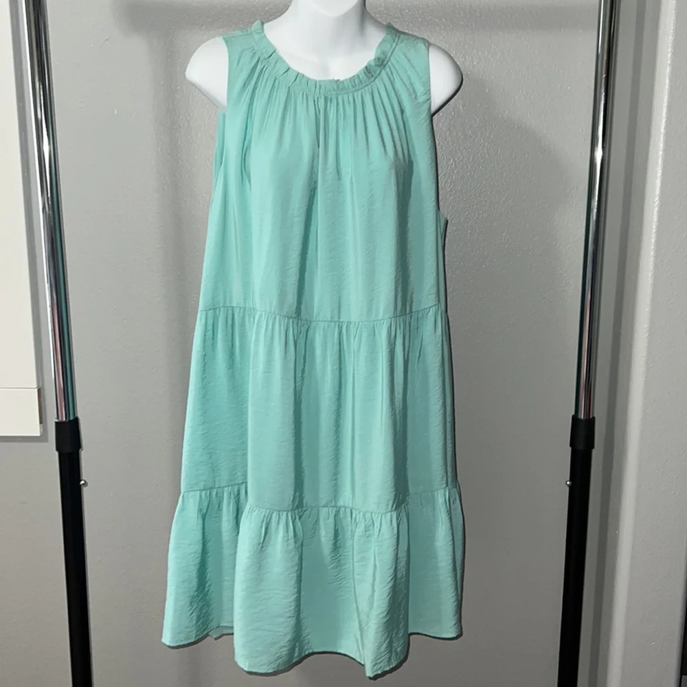 -*NEW* LOFT Mint Green Tiered Dress Size XL - Picture 2 of 8